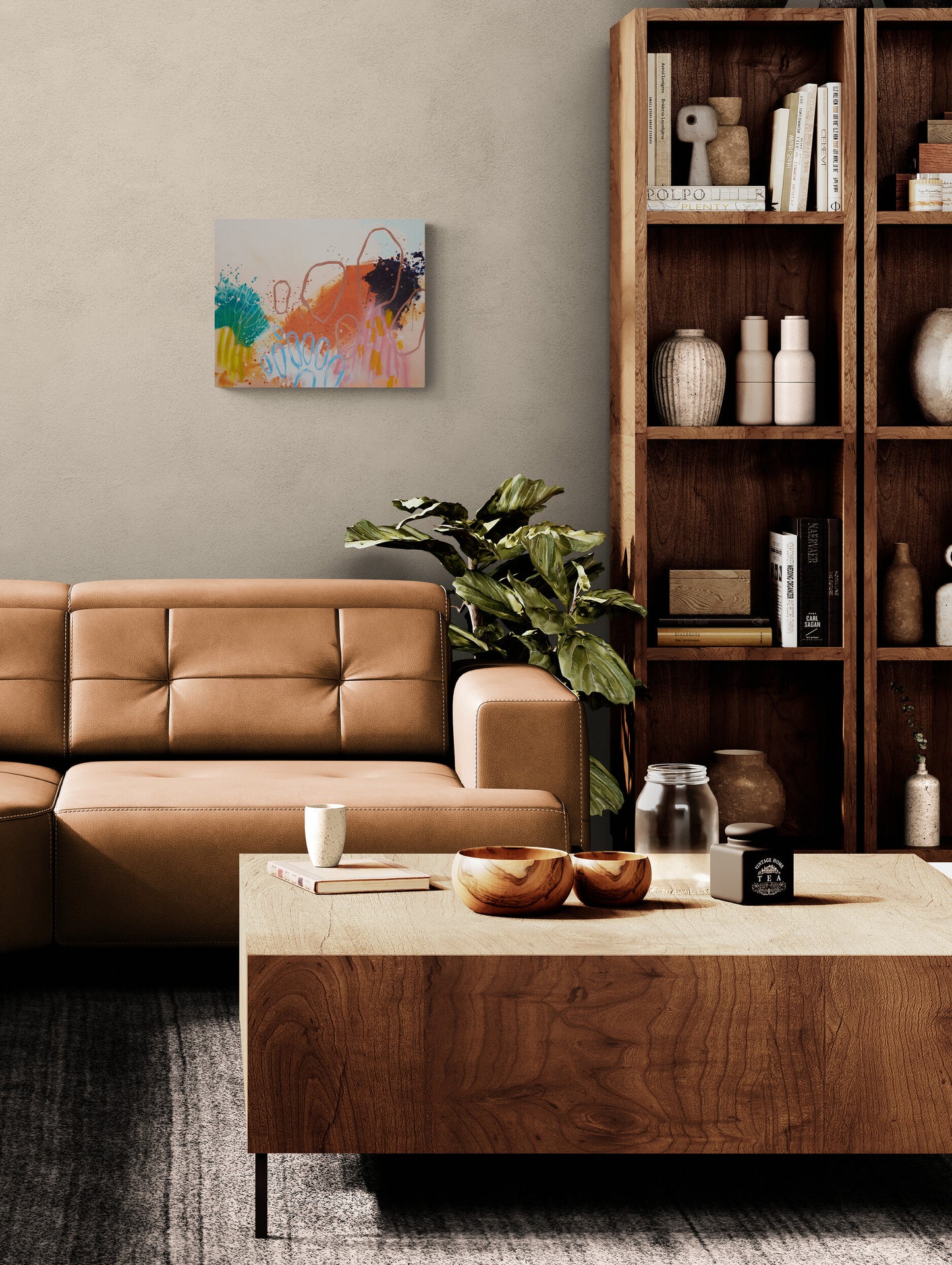 "Beige Antidote" Stretched Canvas Prints