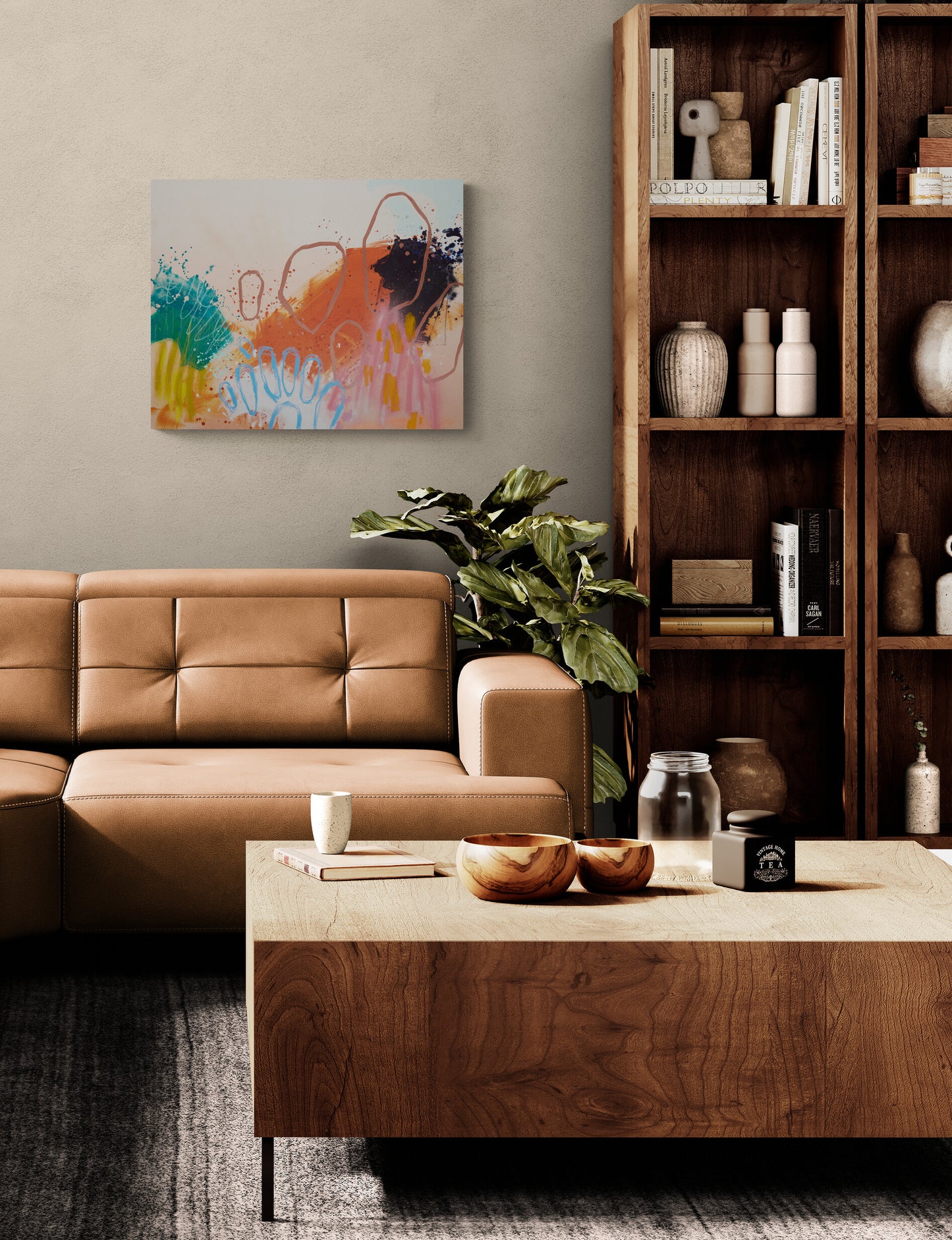 "Beige Antidote" Stretched Canvas Prints