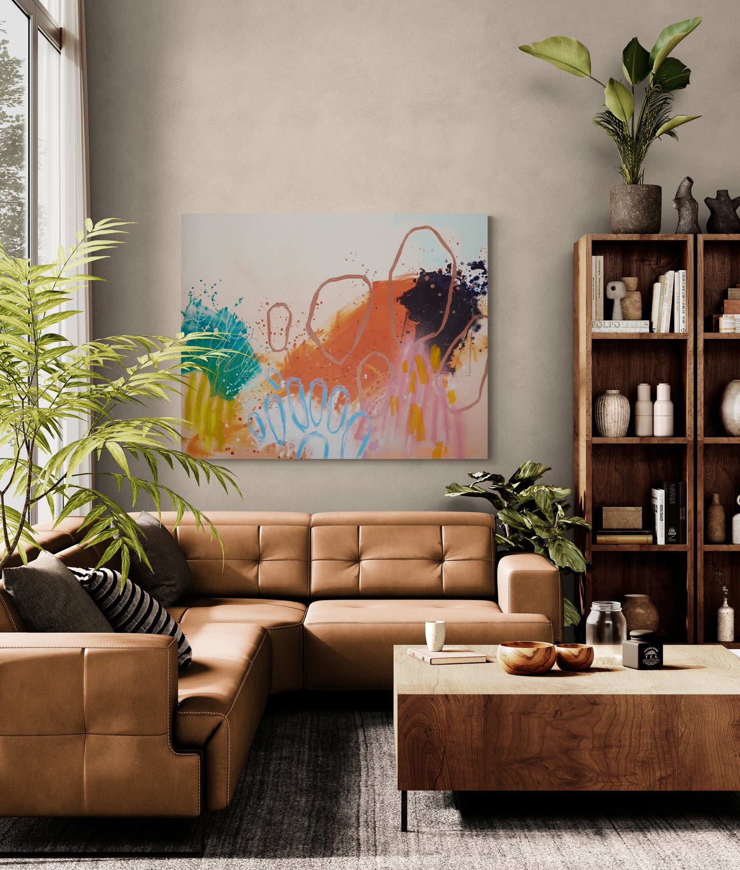 "Beige Antidote" Stretched Canvas Prints
