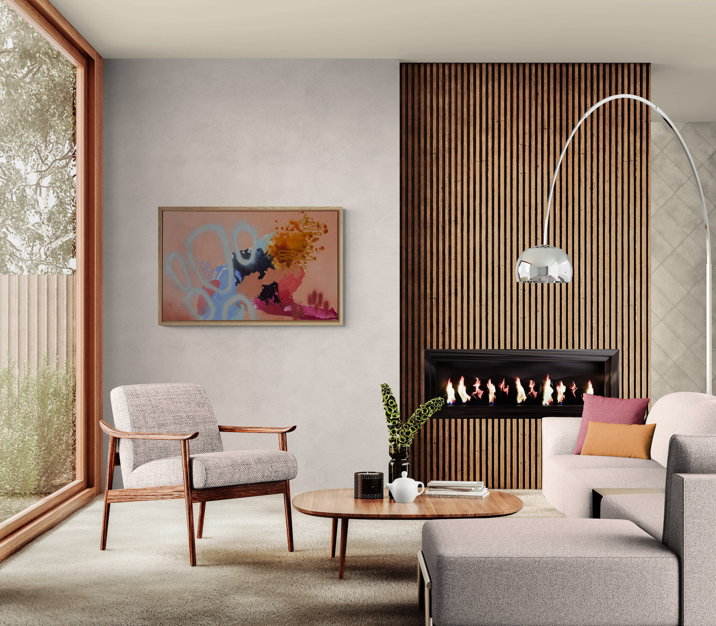 Chai At The Coffee Shop | 48x30 Inches