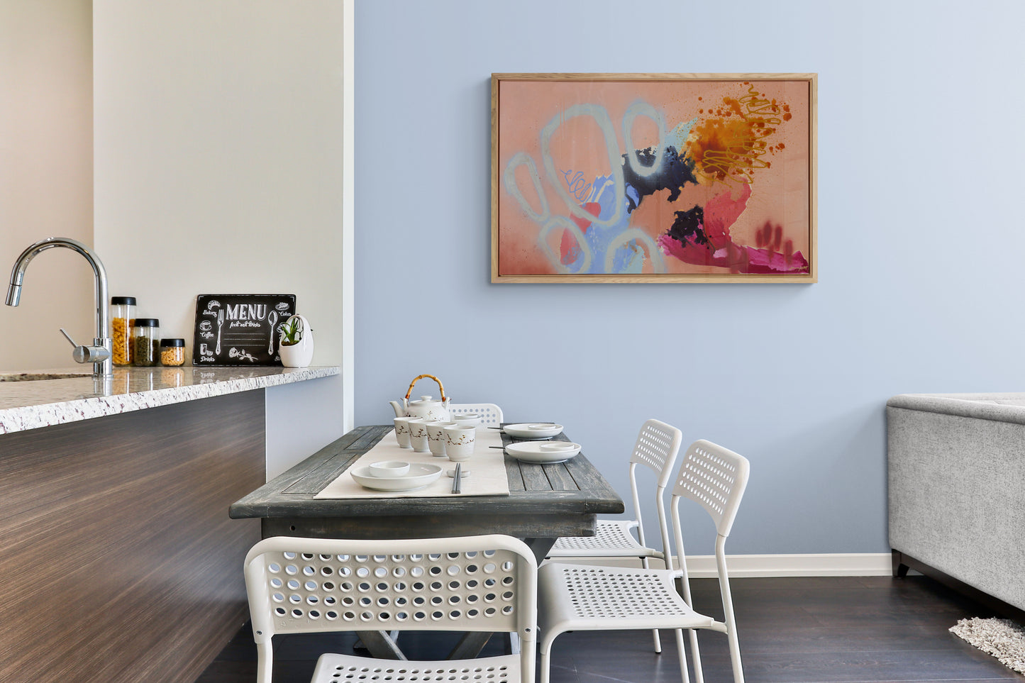 Chai At The Coffee Shop | 48x30 Inches