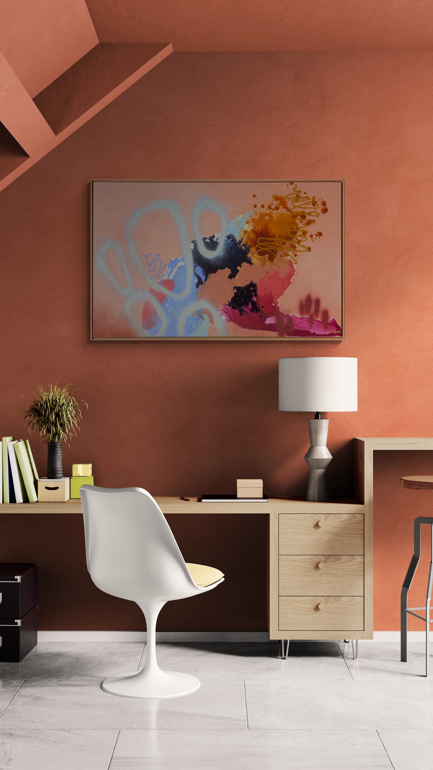 Chai At The Coffee Shop | 48x30 Inches