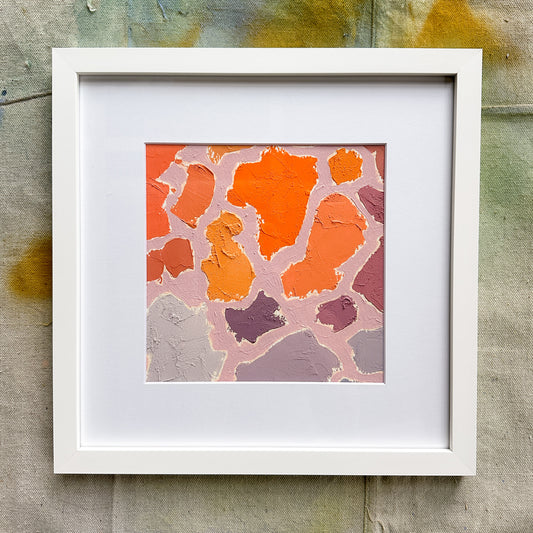 “Sunset Petals” Framed Study | 13x13 Inches