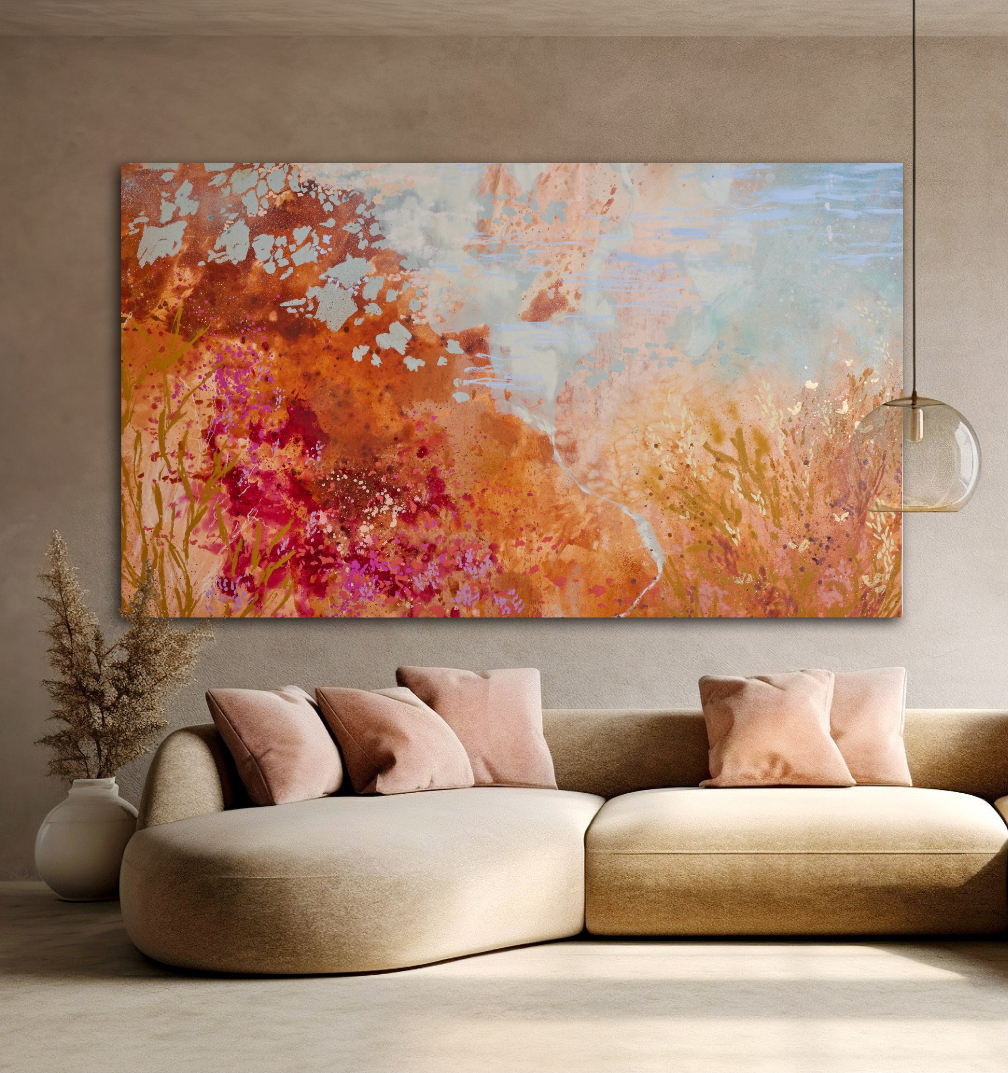 アート・デザイン・音楽 KATSURA: A Pinedly Retreat Arctic Meadow | 85x50 Inches – Jenna Kast