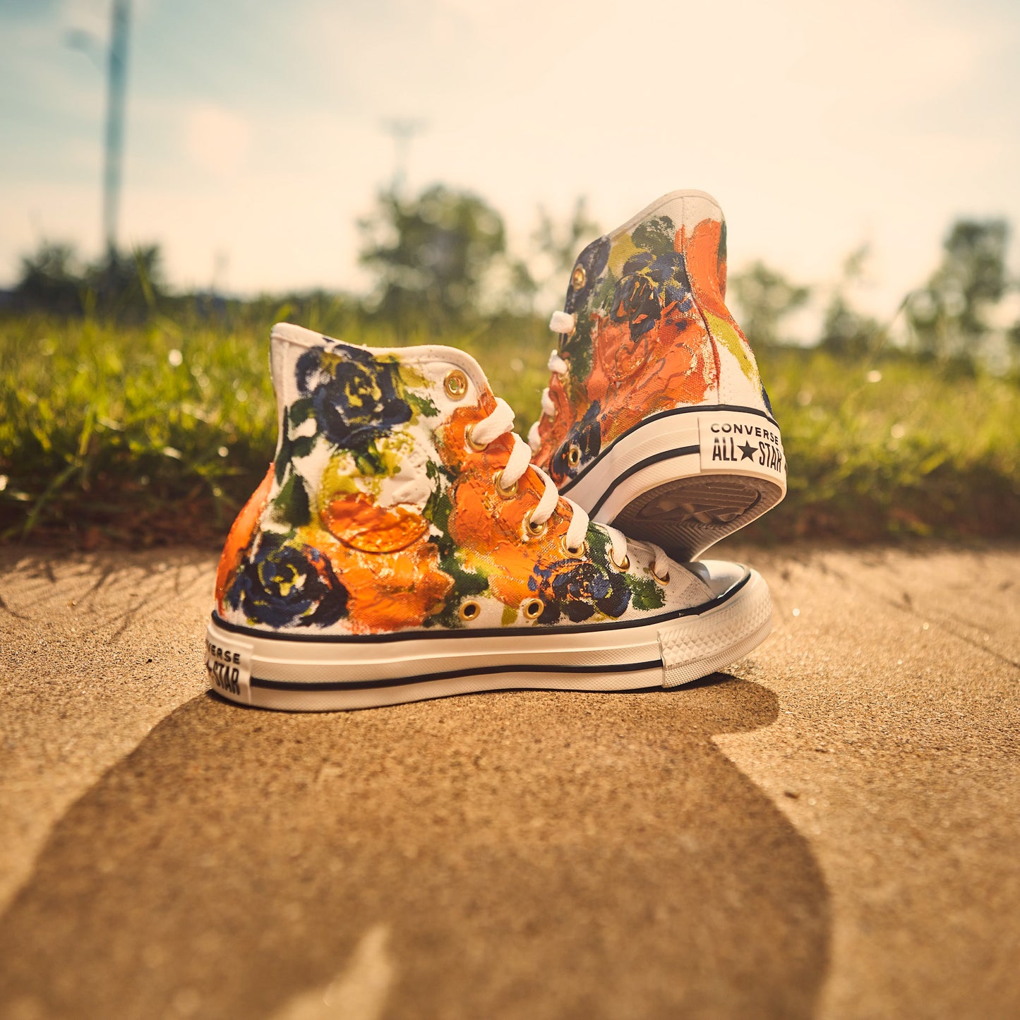 Floral Painted Custom Order Converse Sneakers