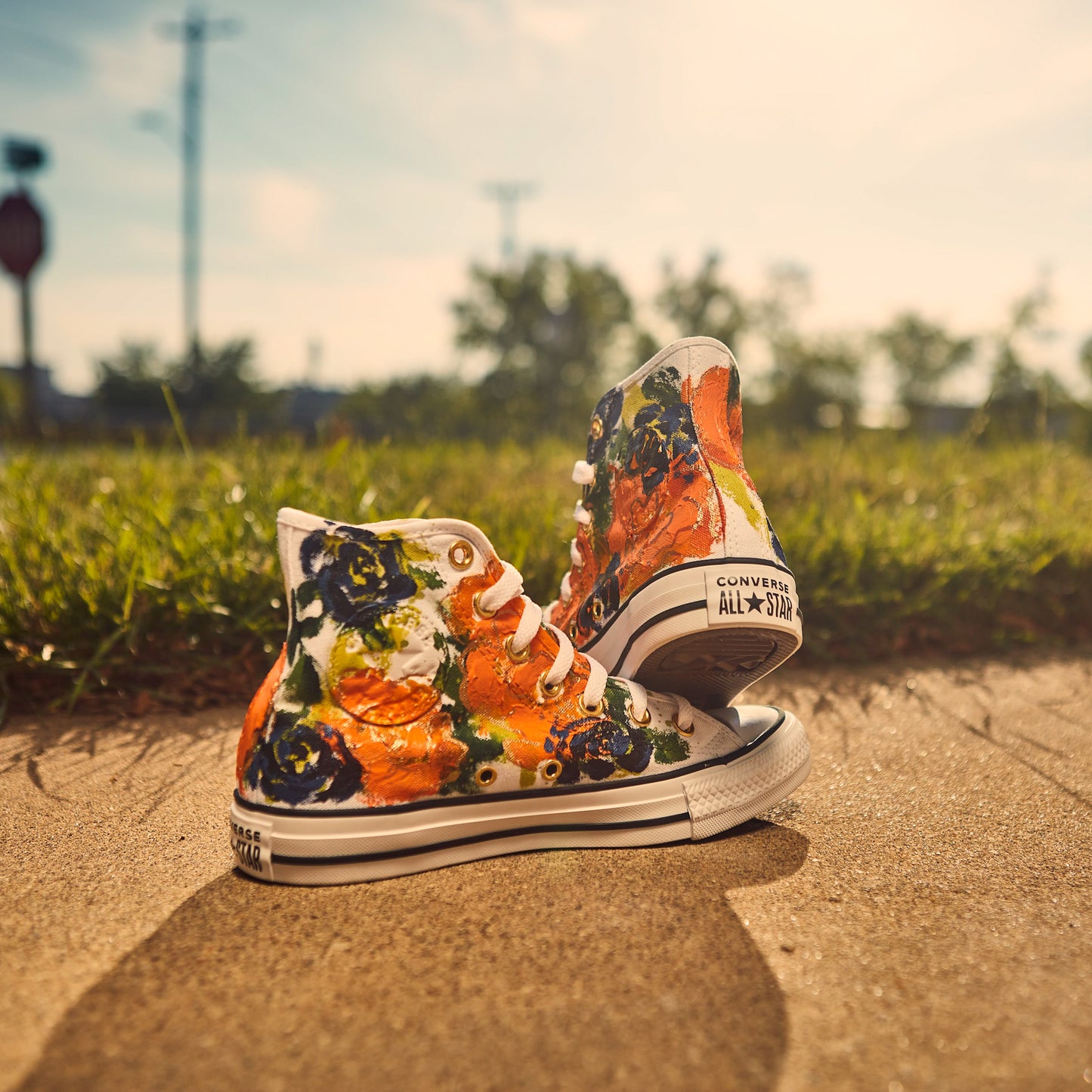 Floral Painted Custom Order Converse Sneakers