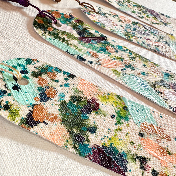 Hand Painted Canvas Bookmarks