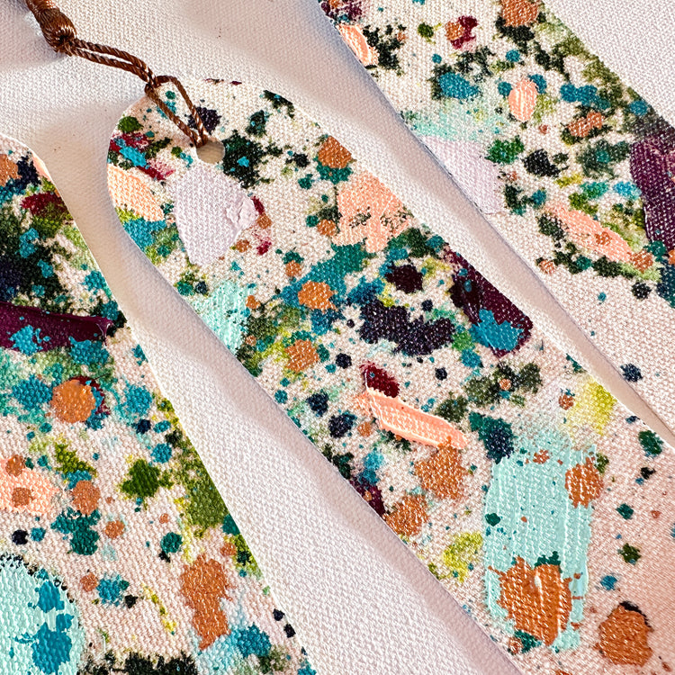 Hand Painted Canvas Bookmarks